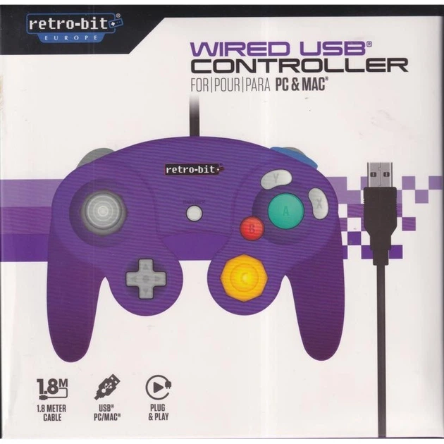 Kontroler Retro-Bit Gamecube Wired PC & Mac USB Purple (7350002936498) - obraz 2