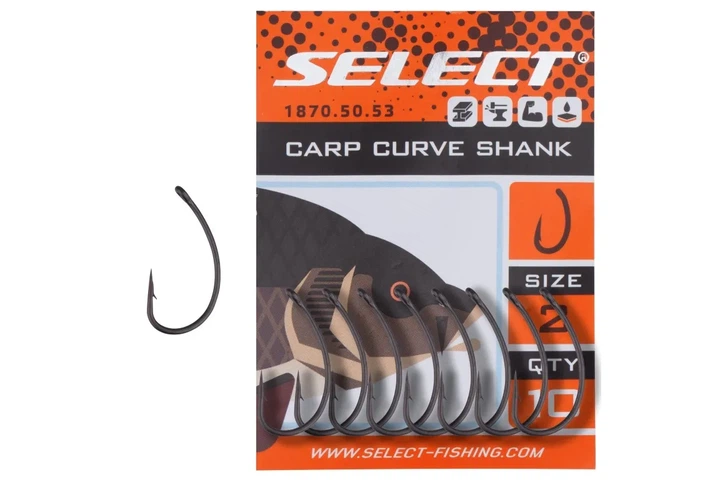 Крючки Select Carp Curve Shank №2 (10 шт/уп) (6101003001) - Фото 1 Крючки Select Carp Curve Shank №2 (10 шт/уп) (6101003001) - изображение 1