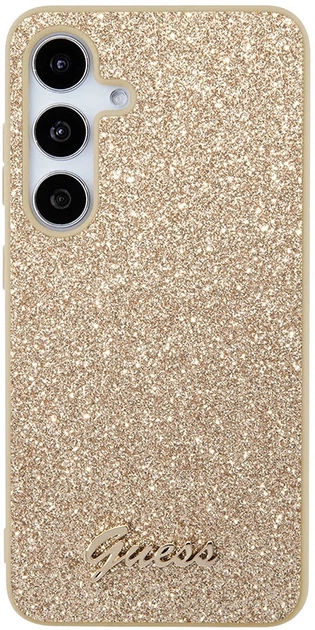 Etui plecki Guess Glitter Script do Samsung Galaxy S24+ Gold (GUHCS24MHGGSHD) - obraz 2