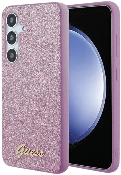Etui plecki Guess Glitter Script do Samsung Galaxy S24+ Purple (GUHCS24MHGGSHU) - obraz 1
