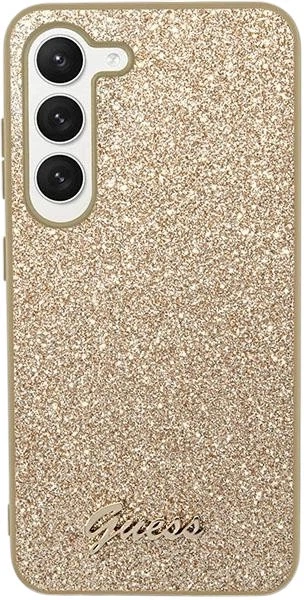 Панель Guess Glitter Script для Samsung Galaxy S24 Gold (GUHCS24SHGGSHD) - зображення 2