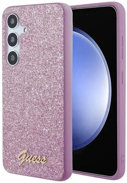 Панель Guess Glitter Script для Samsung Galaxy S24 Purple (GUHCS24SHGGSHU) - зображення 1