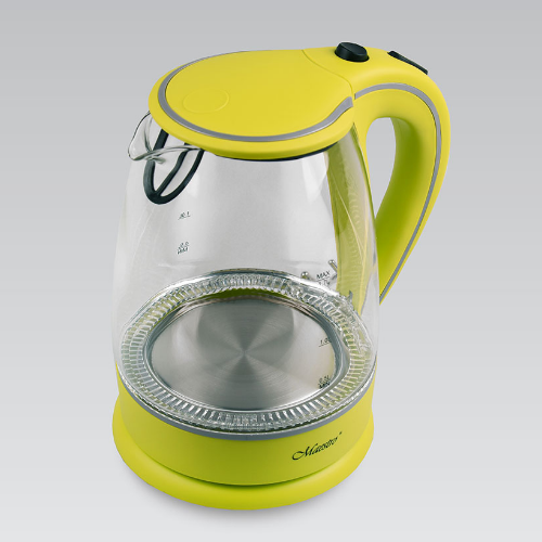 Електрочайник 1,7л 1850-2200W скло (диск) зелений MR-064-GREEN Maestro - зображення 4