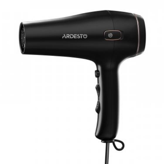 Фен для волосся 1750-2100W (2 швидкості/3 темпер.режими) чорний HD-Y210 Ardesto - изображение 2