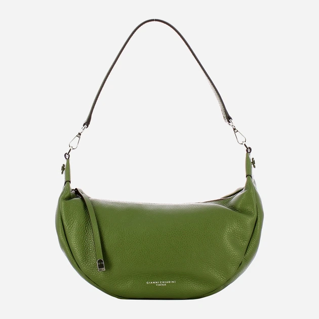 Сумка багет жіноча з натуральної шкіри середня Gianni Chiarini Aisha BS 11550/COMM GRN-NAOP 14051 Зелена (800070345716) - зображення 1