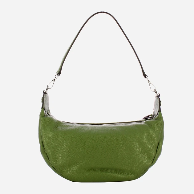 Сумка багет жіноча з натуральної шкіри середня Gianni Chiarini Aisha BS 11550/COMM GRN-NAOP 14051 Зелена (800070345716) - зображення 2