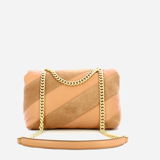 Сумка крос-боді через плече жіноча з натуральної шкіри середня Pinko Love Puff Classic 100038A2JY C79V Бежева (800070347452) - зображення 2