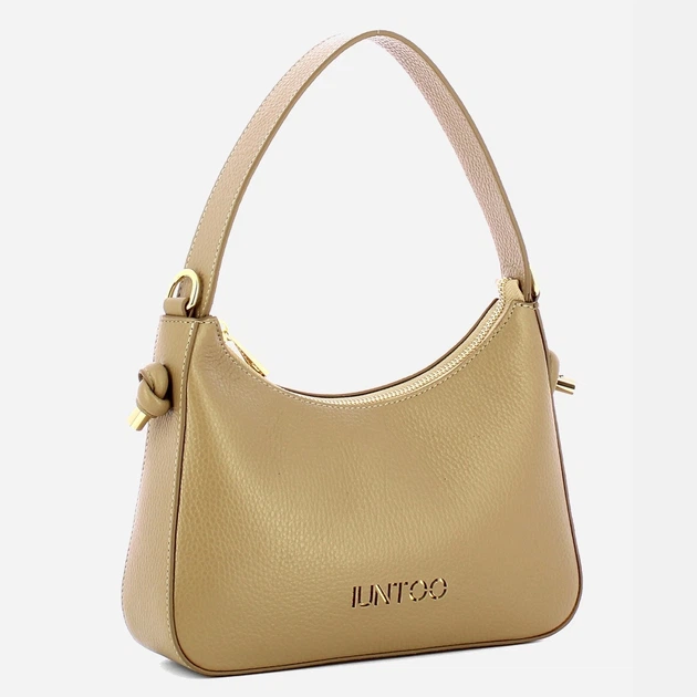 Torebka bagietka damska ze skóry naturalnej Iuntoo 193002 Beżowa (800070347410) - obraz 3