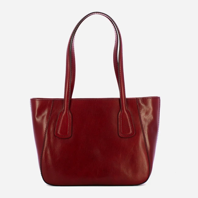Сумка шопер жіноча з натуральної шкіри The Bridge Maddalena 44160101 03 Темно-червона (800070350624) - зображення 2