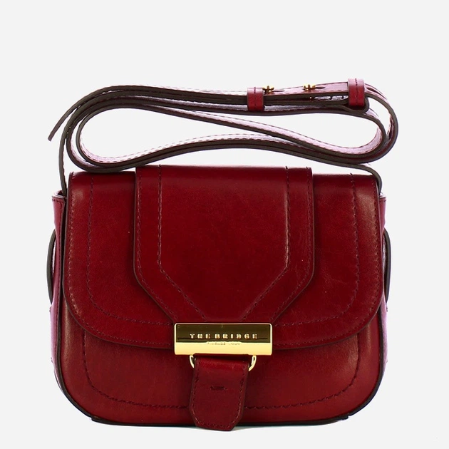 Сумка крос-боді через плече жіноча з натуральної шкіри маленька The Bridge Benedetta 44550201 03 Темно-червона (800070350622) - зображення 1