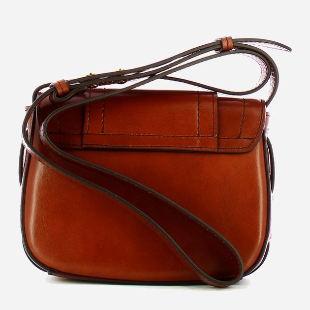 Сумка крос-боді через плече жіноча з натуральної шкіри маленька The Bridge Benedetta 44550201 14 Коричнева (800070314118) - зображення 2