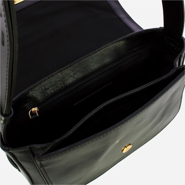 Сумка багет жіноча з натуральної шкіри середня The Bridge Benedetta 44552201 30 Чорна (800070350641) - зображення 4