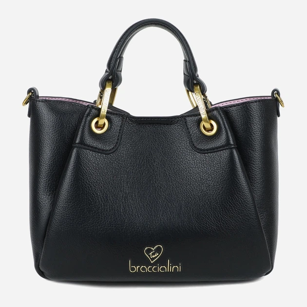 Сумка крос-боді через плече жіноча зі штучної шкіри середня Braccialini Amy B18500 YY 100 Чорна (800070348941) - зображення 1