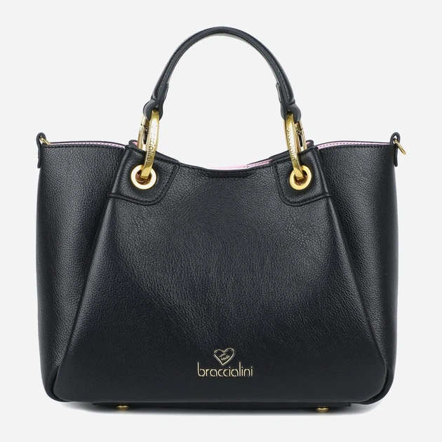 Сумка крос-боді через плече жіноча зі штучної шкіри середня Braccialini Amy B18501 YY 100 Чорна (800070348938) - зображення 1