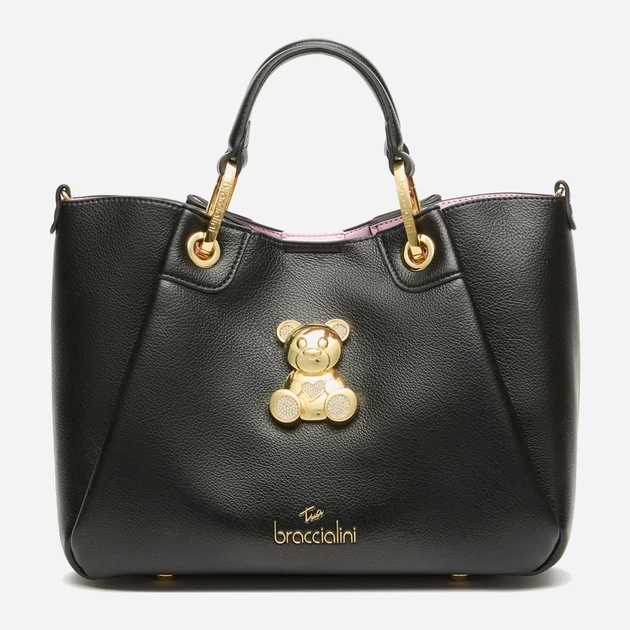 Сумка крос-боді через плече жіноча зі штучної шкіри середня Braccialini Amy B18521 YY 100 Чорна (800070348934) - зображення 1