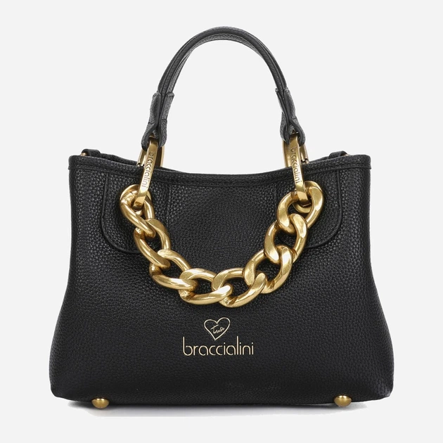 Сумка крос-боді через плече жіноча зі штучної шкіри маленька Braccialini Beth Jewels B18533 YY 100 Чорна (800070348982) - зображення 1