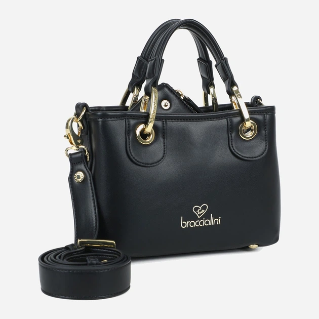 Torebka crossbody damska mała Braccialini Beth B18543 YY 100 Czarna (800070348986) - obraz 4