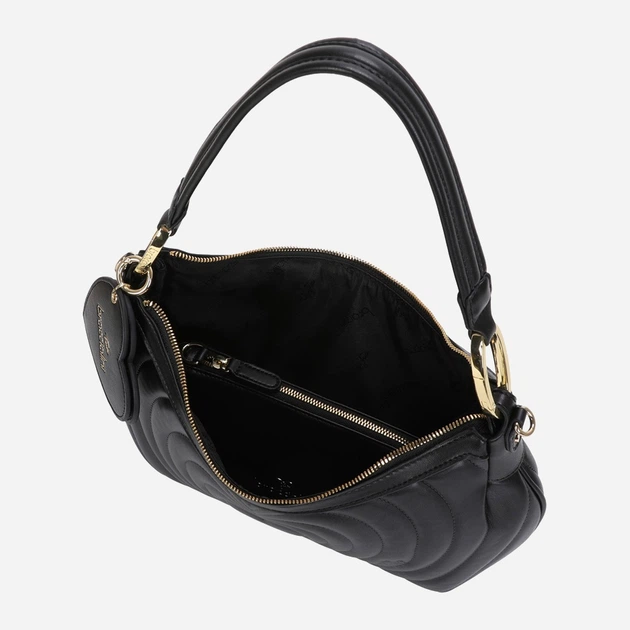 Сумка багет жіноча зі штучної шкіри середня Braccialini Beth Matelasse' B18552 YY 100 Чорна (800070348971) - зображення 5