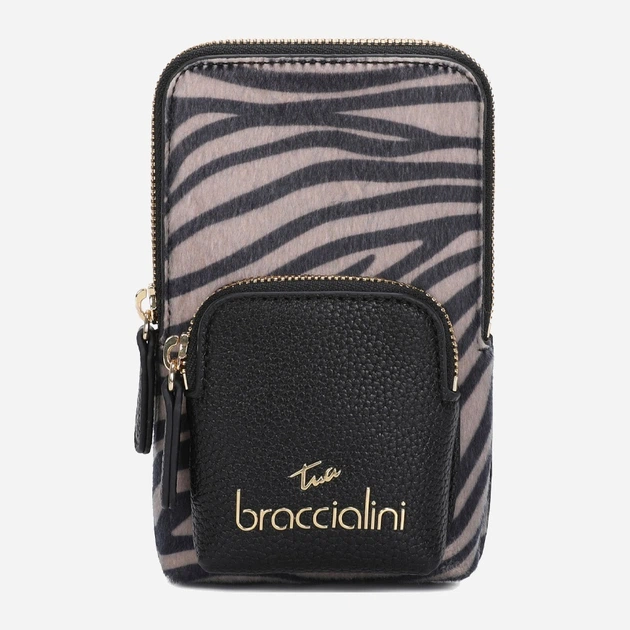 Сумка крос-боді через плече жіноча зі штучної шкіри маленька Braccialini Jinny Animalier B18632 YY O03 Бежева (800070349004) - зображення 1