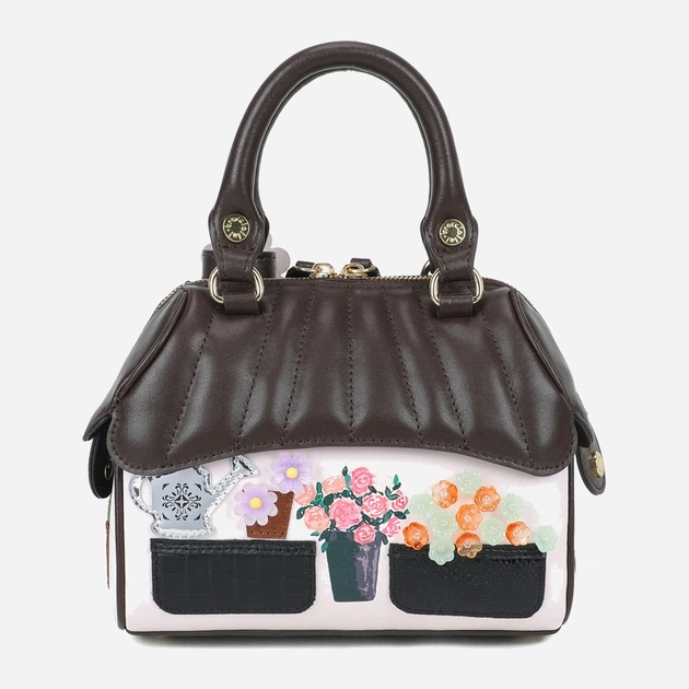 Torebka crossbody damska ze skóry naturalnej mała Braccialini Shape B18677 PP 818 Brązowa (800070348945) - obraz 2