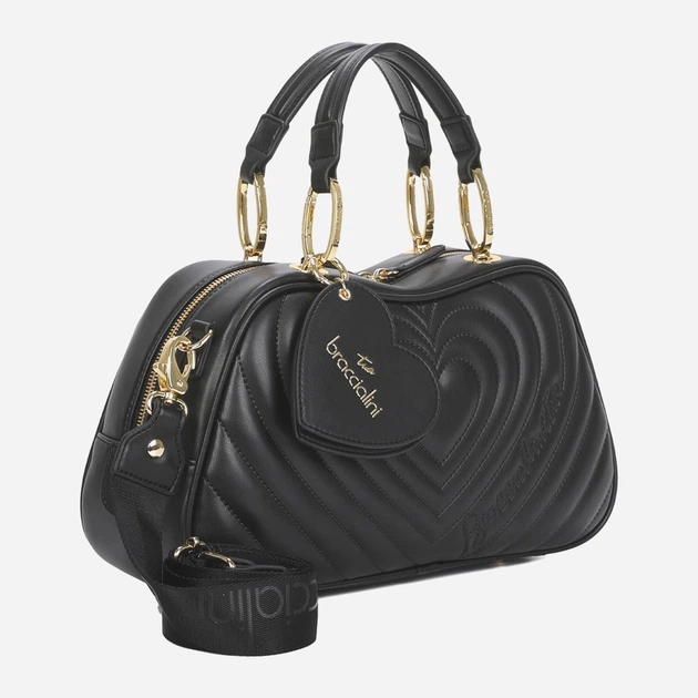 Torebka crossbody damska na szerokim pasku Braccialini Candy Polisynt B18692 YY 100 Czarna (800070348973) - obraz 4