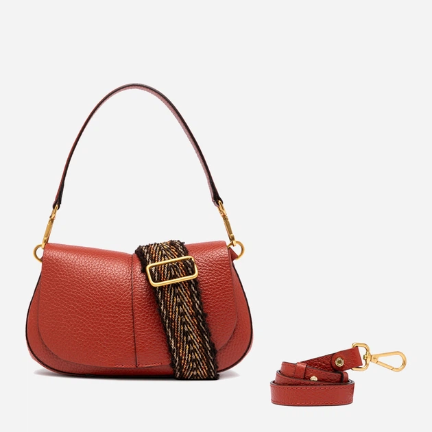 Torebka crossbody damska ze skóry naturalnej Gianni Chiarini Helena Round BS 11088 TKL-NASPM 14049 Czerwona (800070345701) - obraz 3