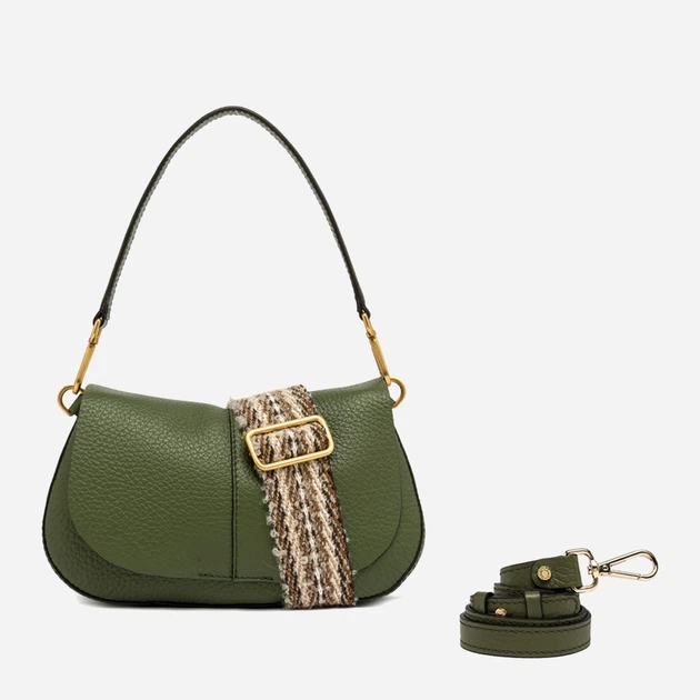 Torebka crossbody damska ze skóry naturalnej Gianni Chiarini Helena Round BS 11088 TKL-NASPM 14051 Zielona (800070345702) - obraz 3