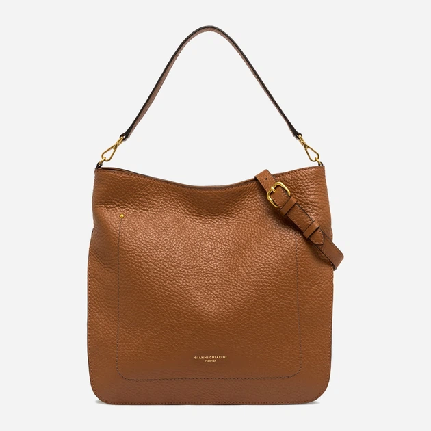 Torebka hobo damska ze skóry naturalnej Gianni Chiarini Olga BS 11496 TKL-CM 206 Brązowa (800070345712) - obraz 1