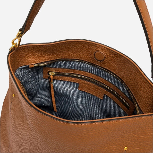 Torebka hobo damska ze skóry naturalnej Gianni Chiarini Olga BS 11496 TKL-CM 206 Brązowa (800070345712) - obraz 4