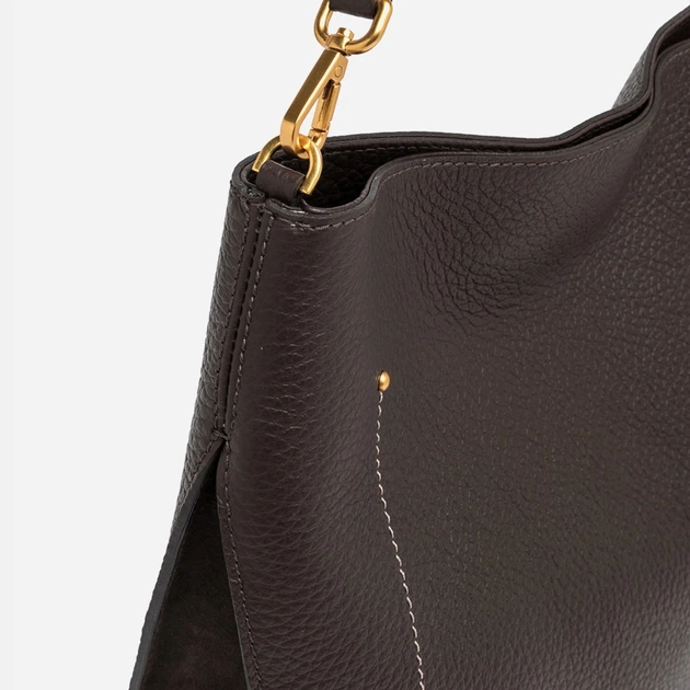 Torebka hobo damska ze skóry naturalnej Gianni Chiarini Olga BS 11496 TKL-CM 2107 Ciemnobrązowa (800070345713) - obraz 4