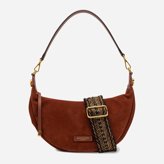 Сумка багет жіноча з натуральної замші середня Gianni Chiarini Aisha BS 12050 CM-NASPM 14049 Червона (800070345731) - зображення 1