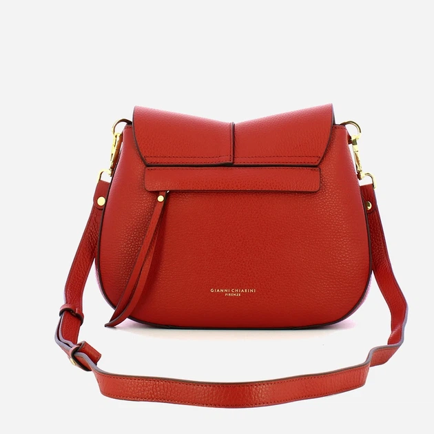 Сумка крос-боді через плече жіноча з натуральної шкіри середня Gianni Chiarini Helena Round BS 6036/COMM GRN-NAOP 14049 Червона (800070345734) - зображення 2