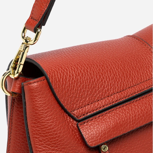 Torebka crossbody damska ze skóry naturalnej Gianni Chiarini Helena Round BS 6037/COMM GRN-NAOP 14049 Czerwona (800070345737) - obraz 5