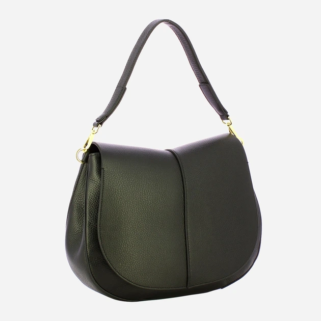 Сумка крос-боді через плече жіноча з натуральної шкіри середня Gianni Chiarini Helena Round BS 6037/COMM GRN-NAOP 001 Чорна (800070345736) - зображення 3