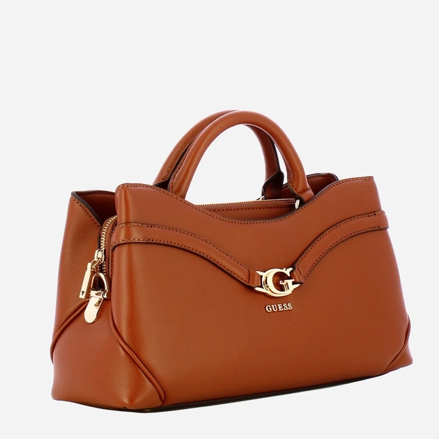 Сумка крос-боді через плече жіноча зі штучної шкіри середня Guess Dea HWBG7993060 COG Коричнева (800070344379) - зображення 3