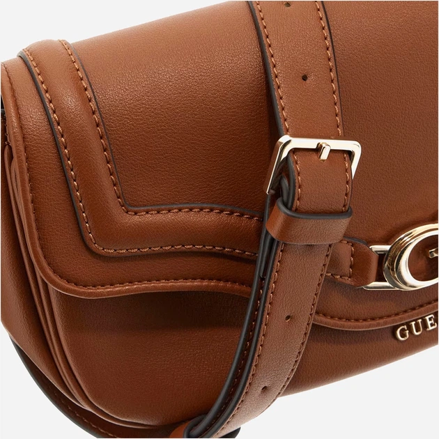 Сумка крос-боді через плече жіноча зі штучної шкіри середня Guess Dea HWBG7993200 COG Коричнева (800070344381) - зображення 4