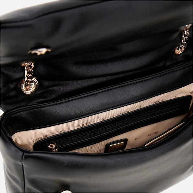 Сумка крос-боді через плече жіноча зі штучної шкіри середня Guess Sunetra HWNG7534210 BLA Чорна (800070344400) - зображення 4