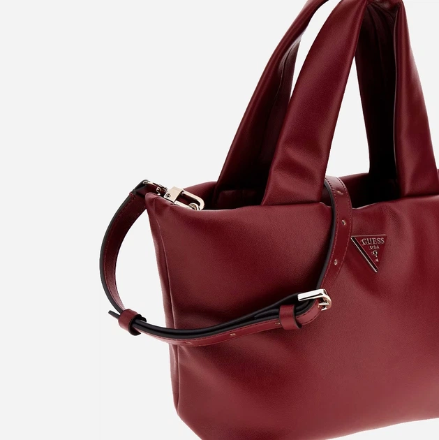 Сумка шопер жіноча зі штучної шкіри Guess Sunetra HWNG7534750 RED Темно-червона (800070344405) - зображення 5
