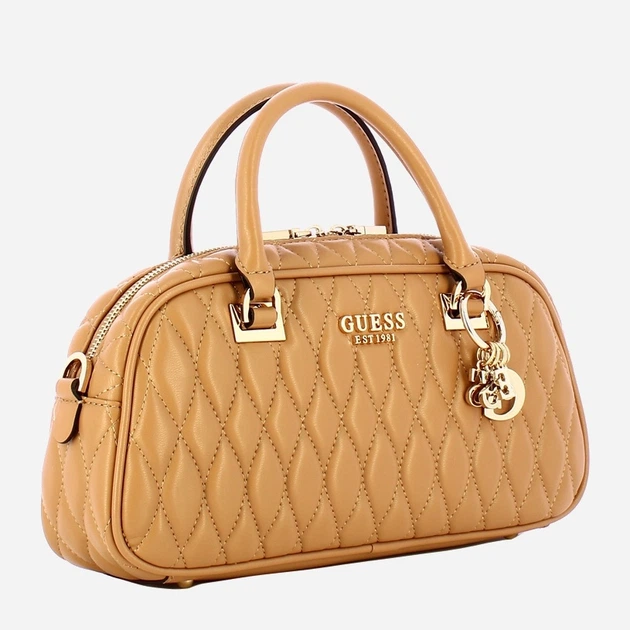 Сумка крос-боді через плече жіноча зі штучної шкіри середня Guess Valla HWQG8122050 BEI Бежева (800070344408) - зображення 3