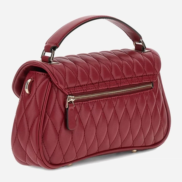 Сумка крос-боді через плече жіноча зі штучної шкіри середня Guess Valla HWQG8122200 RED Бордова (800070344413) - зображення 2