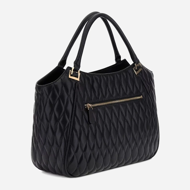 Сумка крос-боді через плече жіноча зі штучної шкіри велика Guess Valla HWQG8122220 BLA Чорна (800070344414) - зображення 3