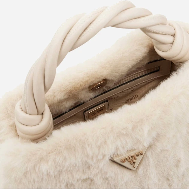 Сумка крос-боді через плече жіноча середня Guess Shaida HWWG8143110 STO Біла (800070344426) - зображення 3