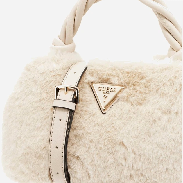Сумка крос-боді через плече жіноча середня Guess Shaida HWWG8143110 STO Біла (800070344426) - зображення 4
