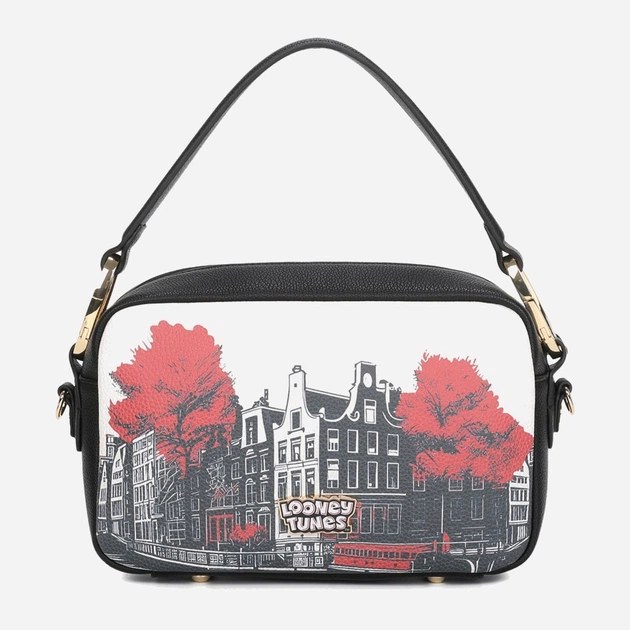 Torebka crossbody damska mała na szerokim pasku Braccialini LT206 YY 818 Czarna (800070348954) - obraz 3