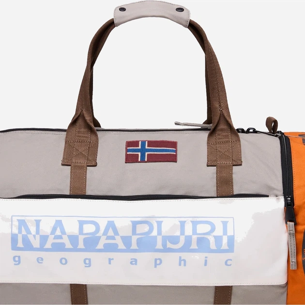 Спортивна сумка тканинна Napapijri H-Equator NP0A891TMQV1 Бежева (800070348540) - зображення 7
