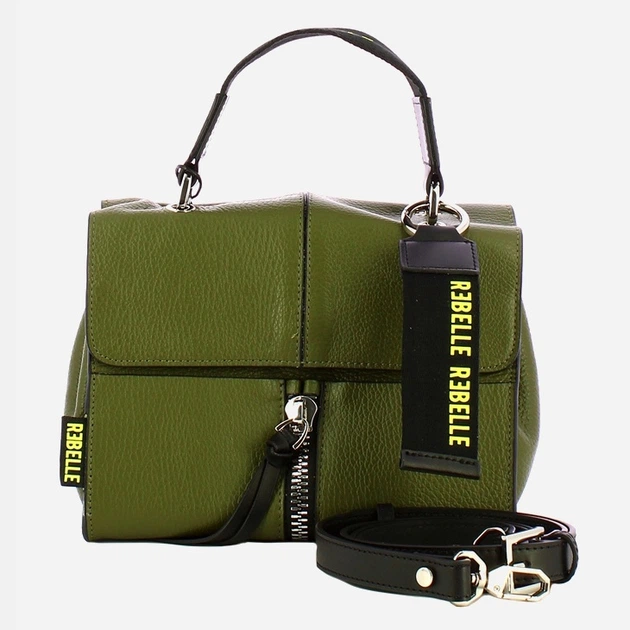 Сумка крос-боді через плече жіноча з натуральної шкіри маленька Rebelle Chloe Satchel REB0002P0001 0137 Зелена (800070349417) - зображення 4