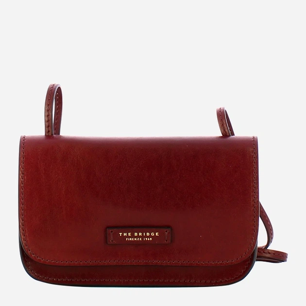 Сумка крос-боді через плече жіноча з натуральної шкіри маленька The Bridge Rustici 04351101 YF Темно-червона (800070346565) - зображення 1