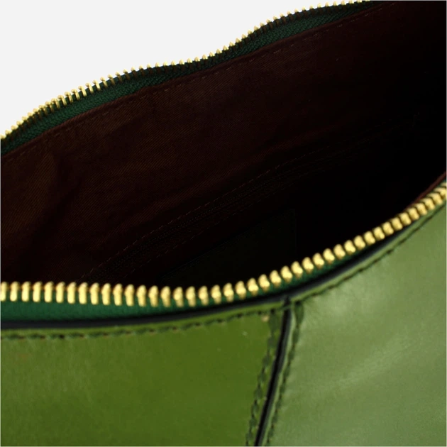 Torebka hobo damska ze skóry naturalnej The Bridge Brigida 0449327J F1 Zielona (800070350629) - obraz 5