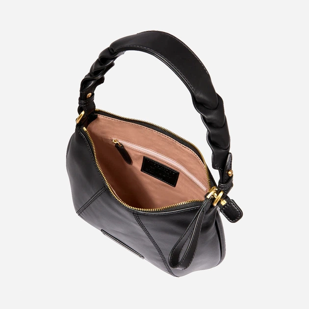 Torebka hobo damska ze skóry naturalnej The Bridge Brigida 0449327J 30 Czarna (800070350628) - obraz 4