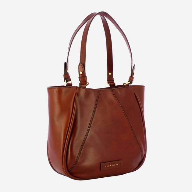 Сумка шопер жіноча з натуральної шкіри The Bridge Brigida 0449527J 14 Коричнева (800070350637) - зображення 3